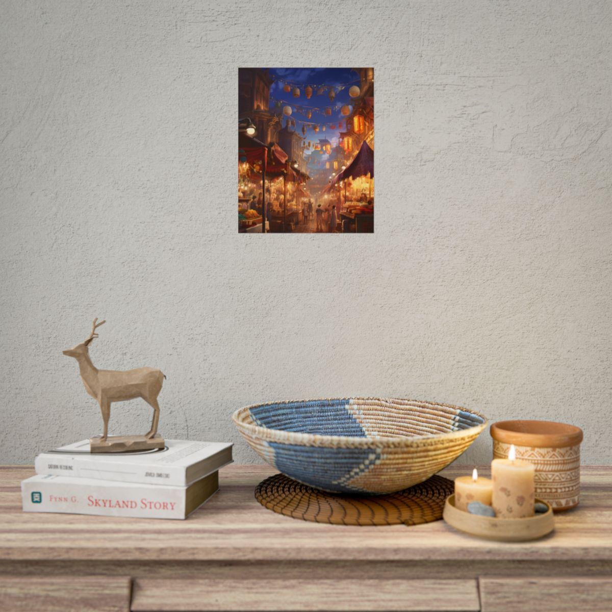 Enchanting Evening Street Food Market: A Vibrant Gathering - Poster