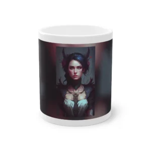 Woman in Feathered Collar Mug