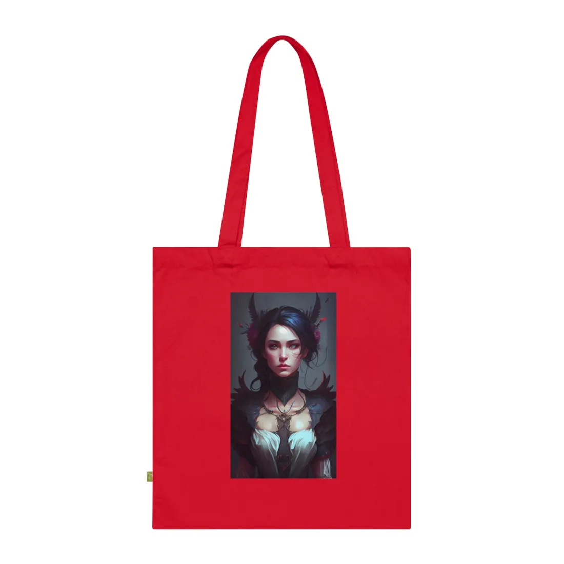 Enchanting Female Portrait: Elegant Black Dress - Tote Bag