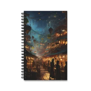 Night Market with Lanterns Spiral Notebook