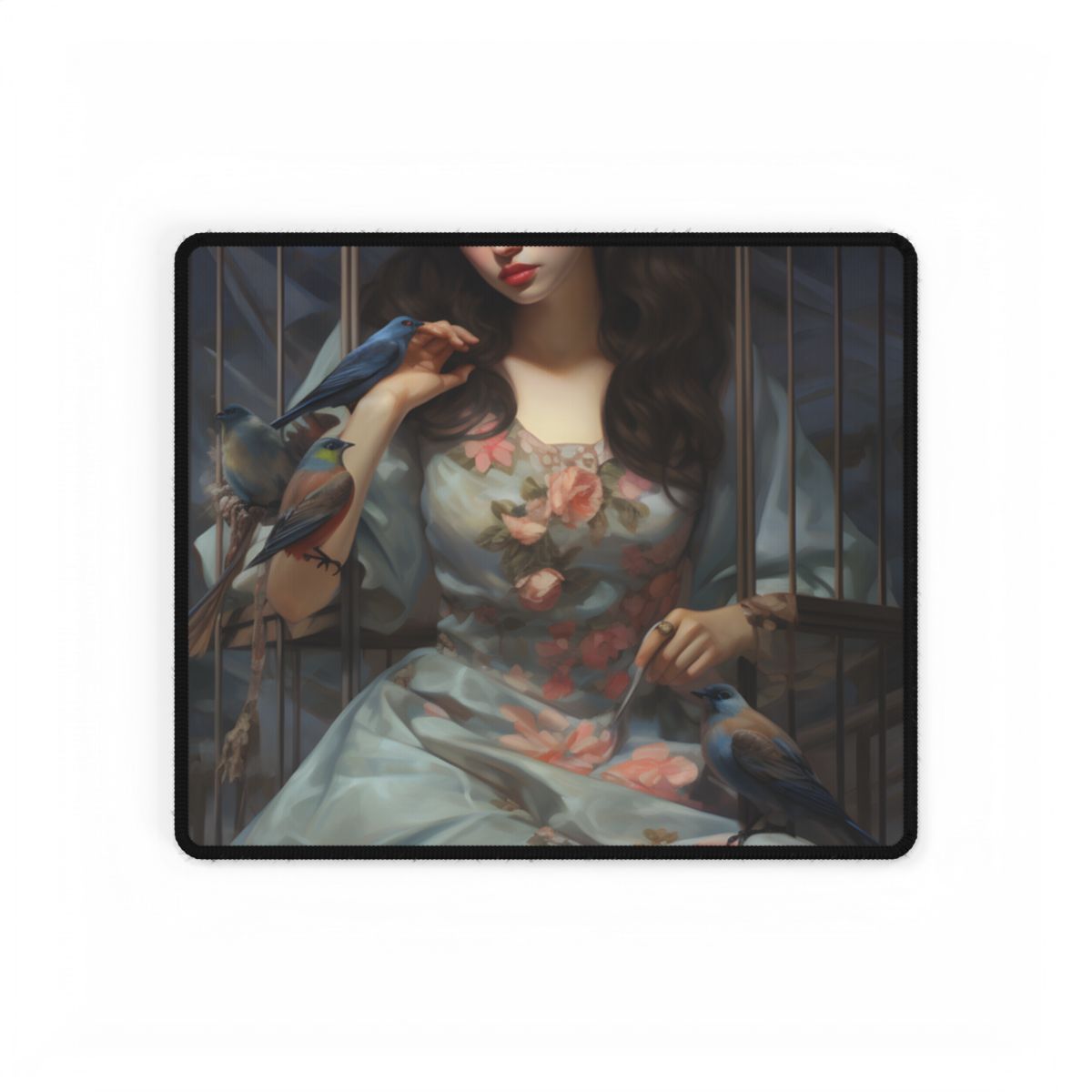 Enigmatic Guardian: A Closer Look - Desk Mat