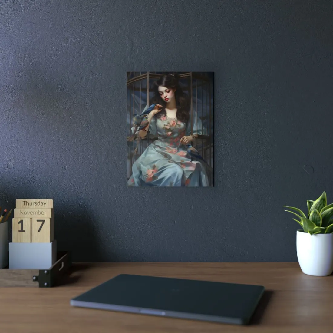 Enigmatic Guardian: A Closer Look - Metal Poster
