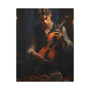 Violinist Tuning a Violin Canvas Print