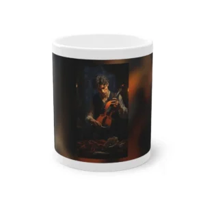 Violinist Tuning a Violin Mug