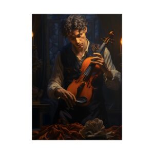 Violinist Tuning a Violin Poster