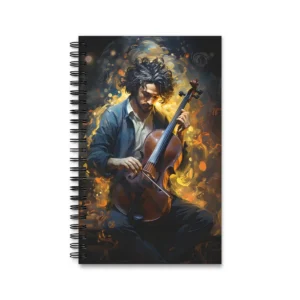 Man Playing Cello Spiral Notebook