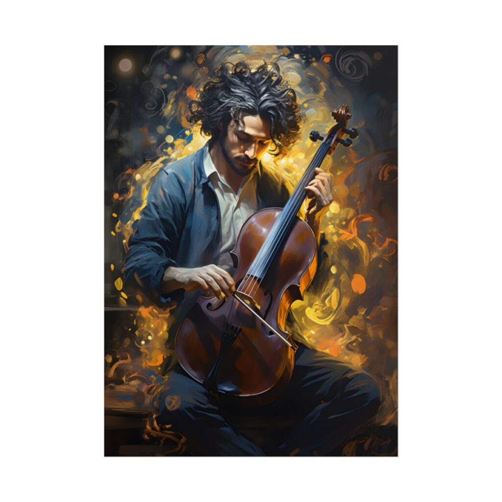 Enigmatic Musician Portrait: Mysterious Maestro - Poster