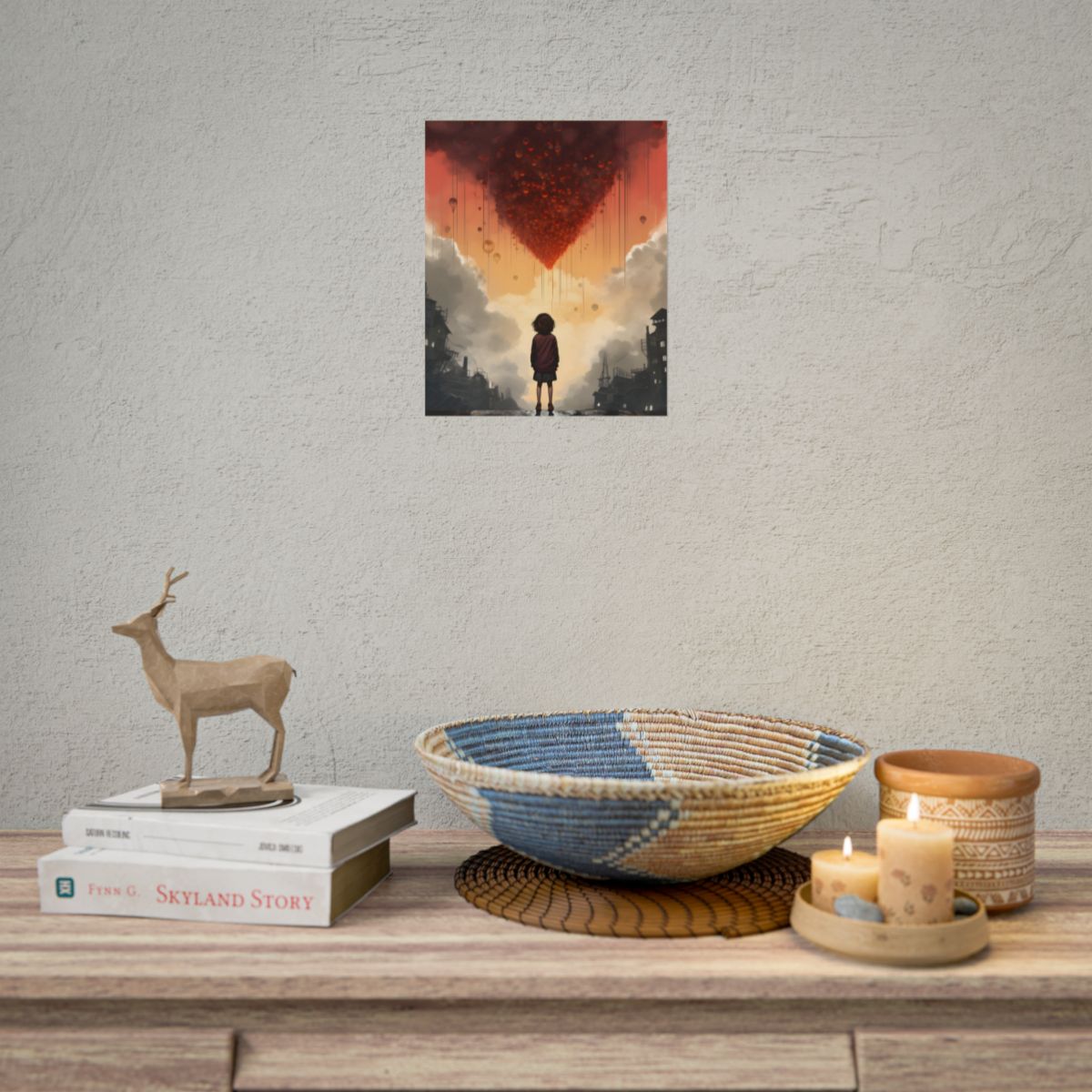 Enigmatic Profile: Solo Figure Silhouette Artwork - Poster