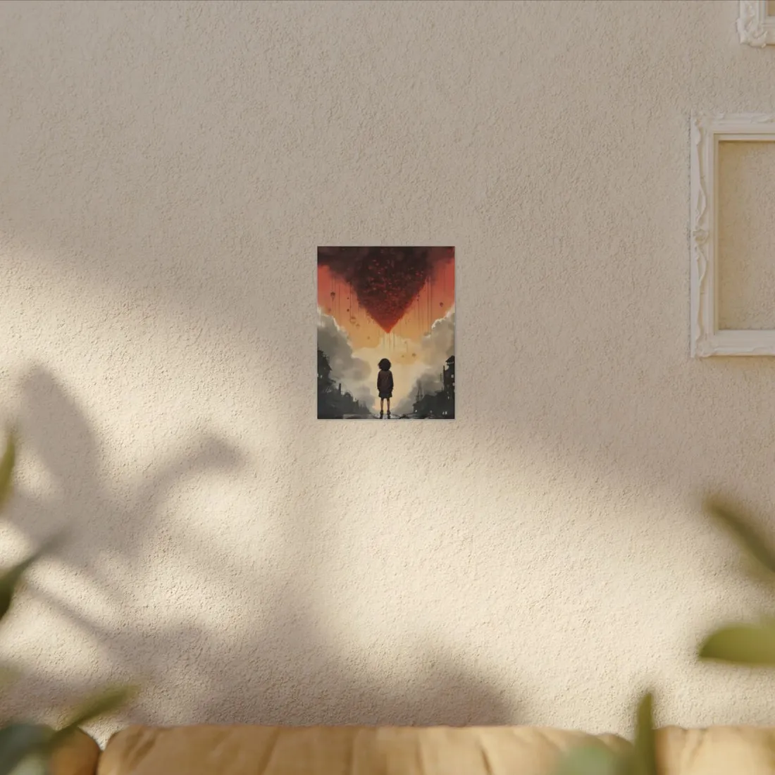 Enigmatic Profile: Solo Figure Silhouette - Canvas