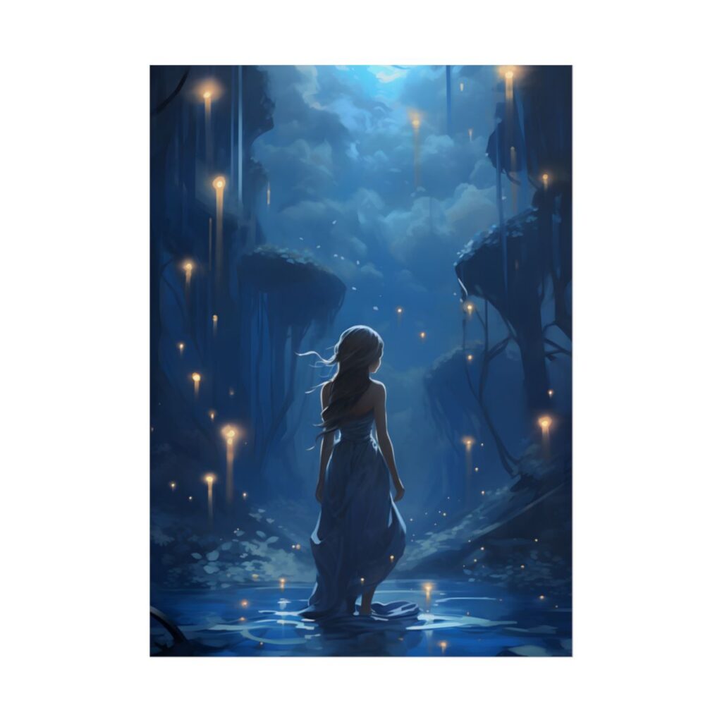 Enigmatic Sign: A Mysterious Figure in Front of a Building - Poster
