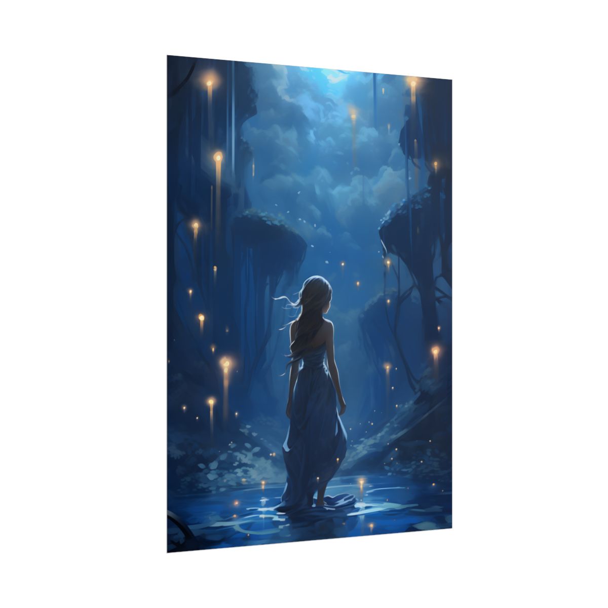 Enigmatic Sign: A Mysterious Figure in Front of a Building - Poster