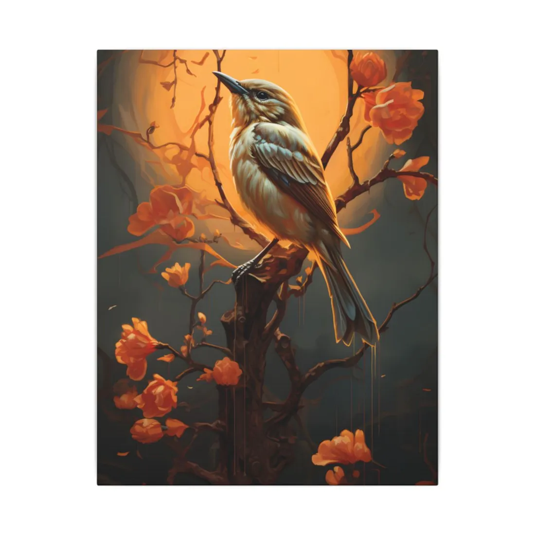 Enigmatic Songbird Guardian: Urban - Canvas