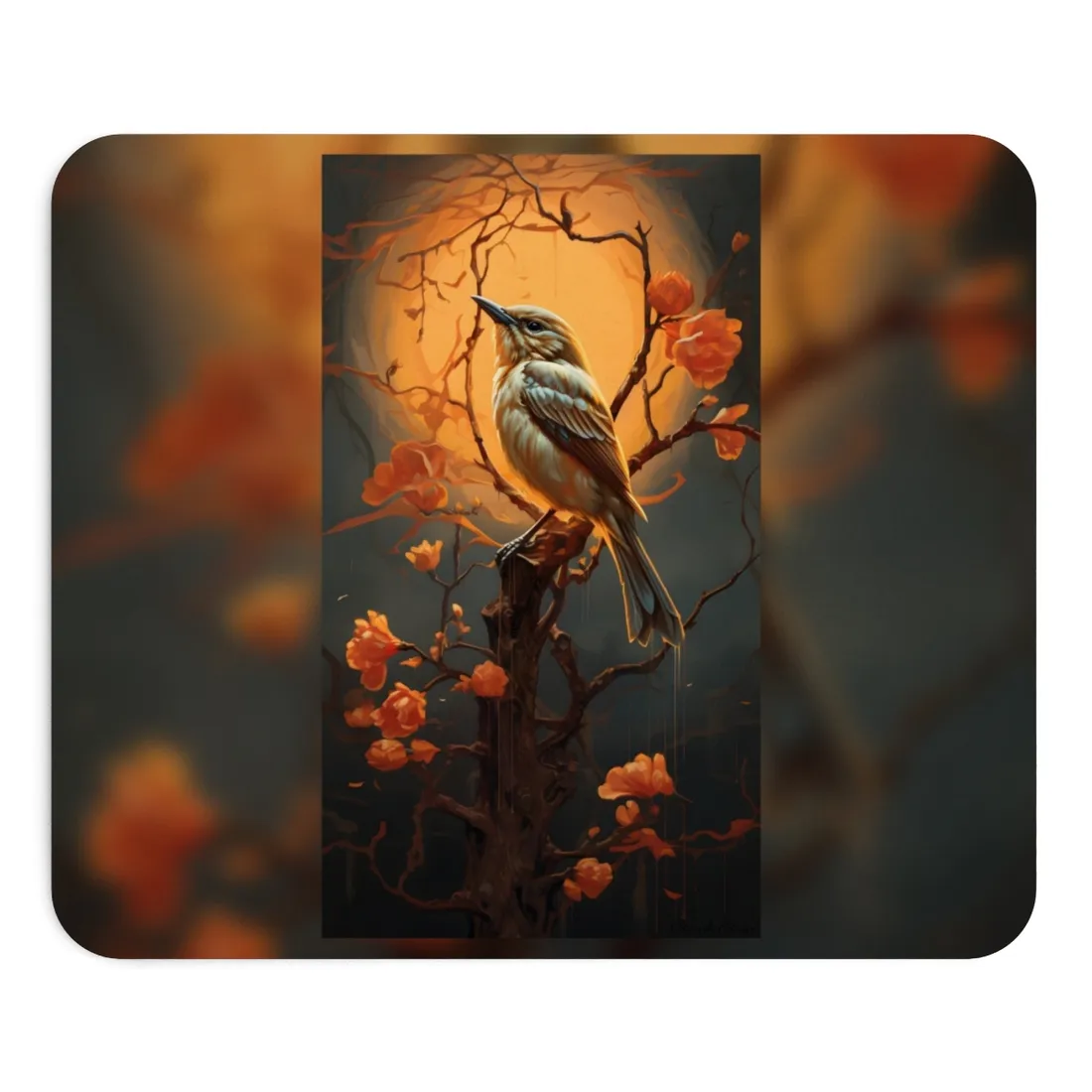 Enigmatic Songbird Guardian: Urban - Mouse Pad