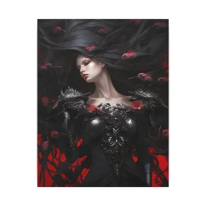 Dark Armor and Red Birds Canvas Print