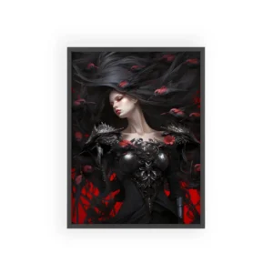 Dark Armor and Red Birds Framed Poster