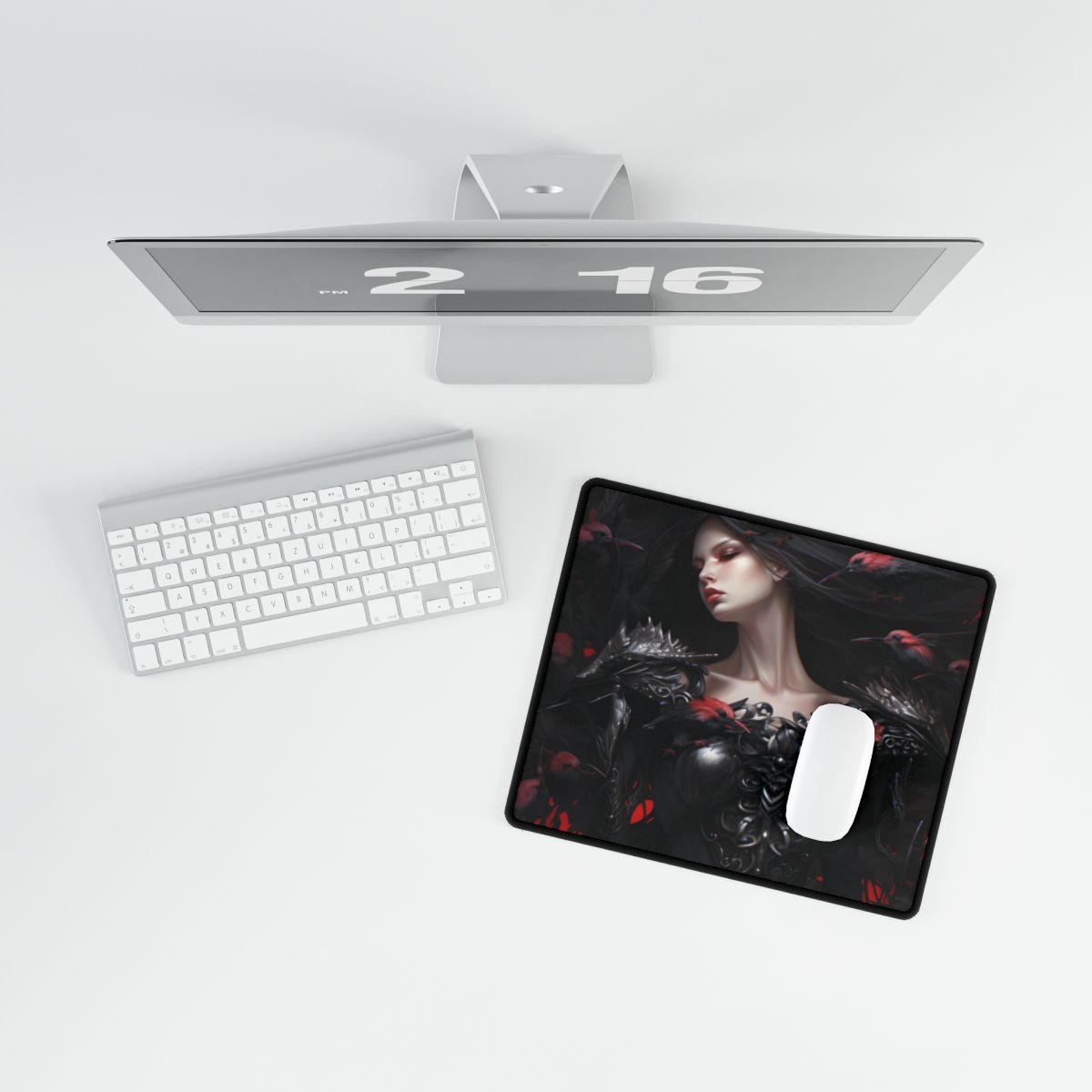 Enigmatic Songbird: Nature's Guardian Art - Desk Mat