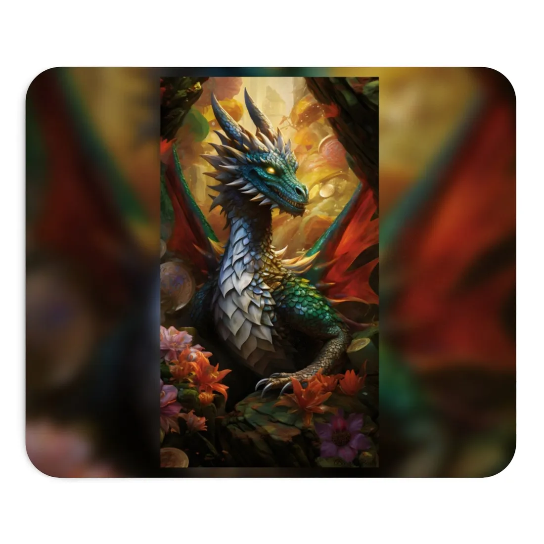 Epic Fantasy Dragon: Ancient Guardian of Wonder - Mouse Pad