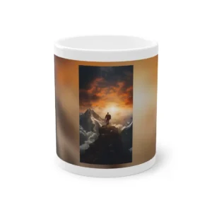 Hiker on Mountain Peak Mug