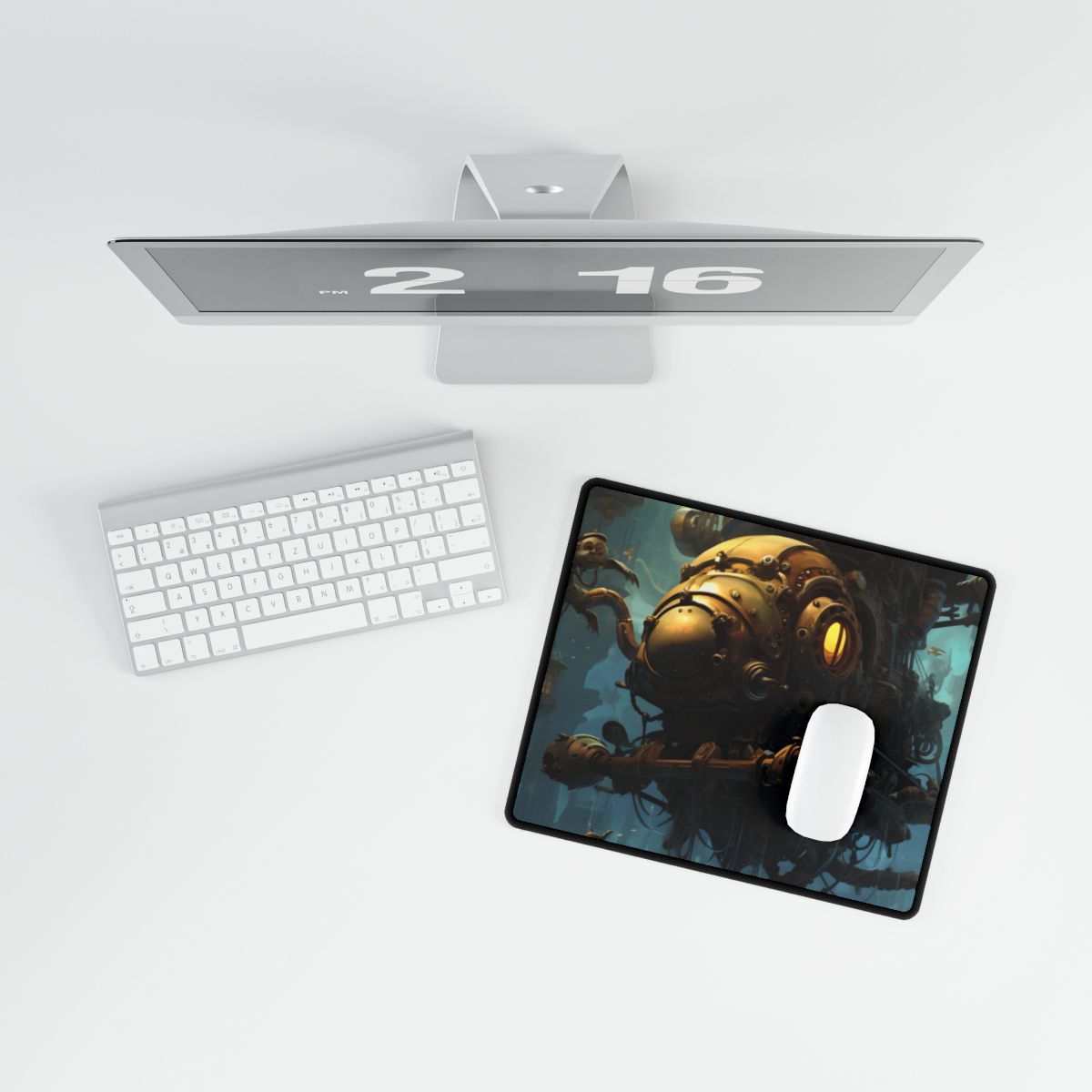 Epic Steampunk Oceanic Adventure: Crew Sets Sail - Desk Mat
