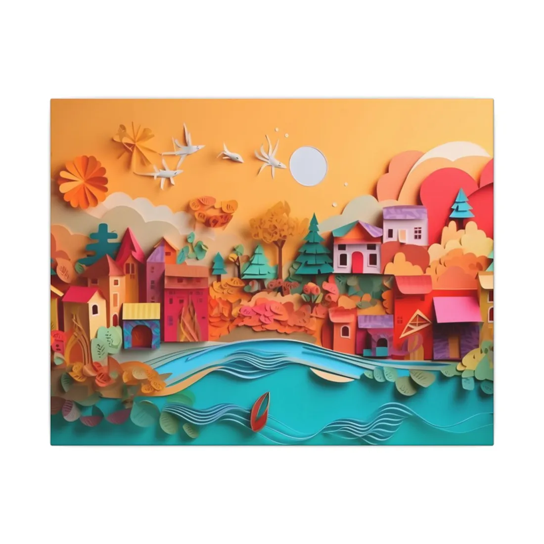 Epic Sunset Beach: Magical Paper Quilling - Canvas