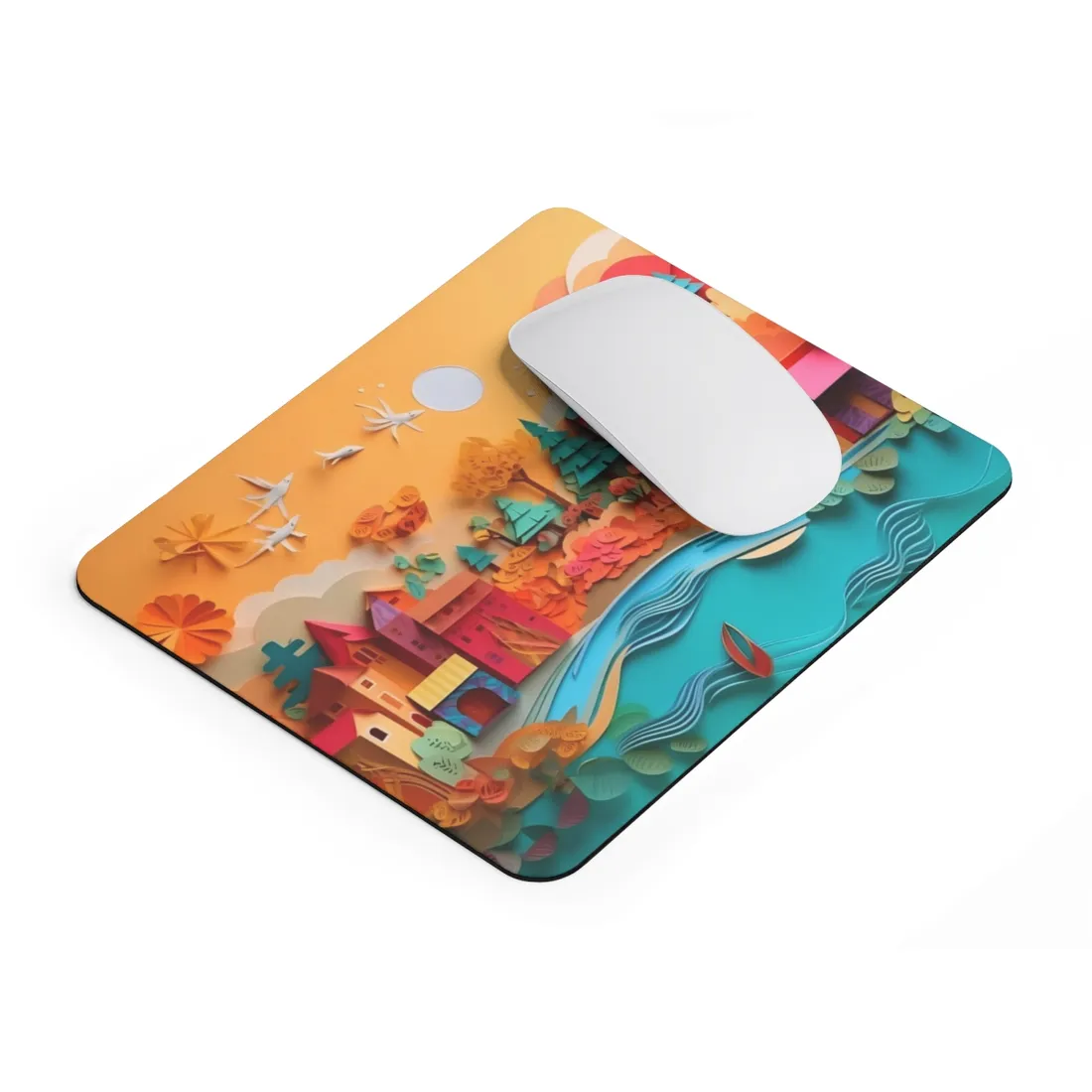 Epic Sunset Beach: Magical Paper Quilling - Mouse Pad
