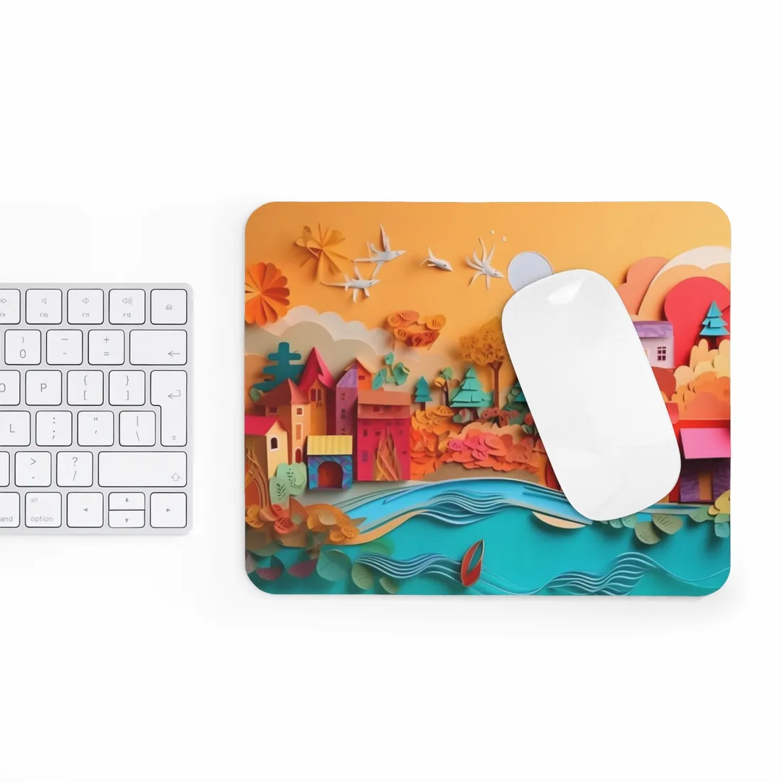 Epic Sunset Beach: Magical Paper Quilling - Mouse Pad