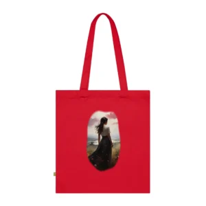 Woman Overlooking a Meadow Lake Tote Bag