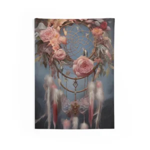 Rose Dreamcatcher Wall Tapestry