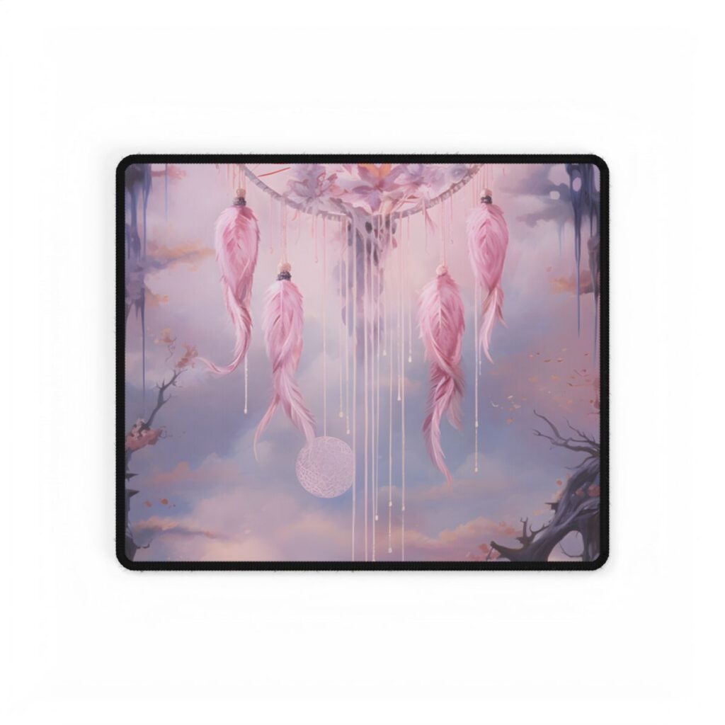 Ethereal Dreamcatcher Realm: Surreal Dreamscape Art - Desk Mat