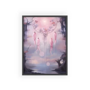Pink Dreamcatcher over Lake Framed Poster