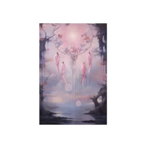 Pink Dreamcatcher over Lake Metal Poster
