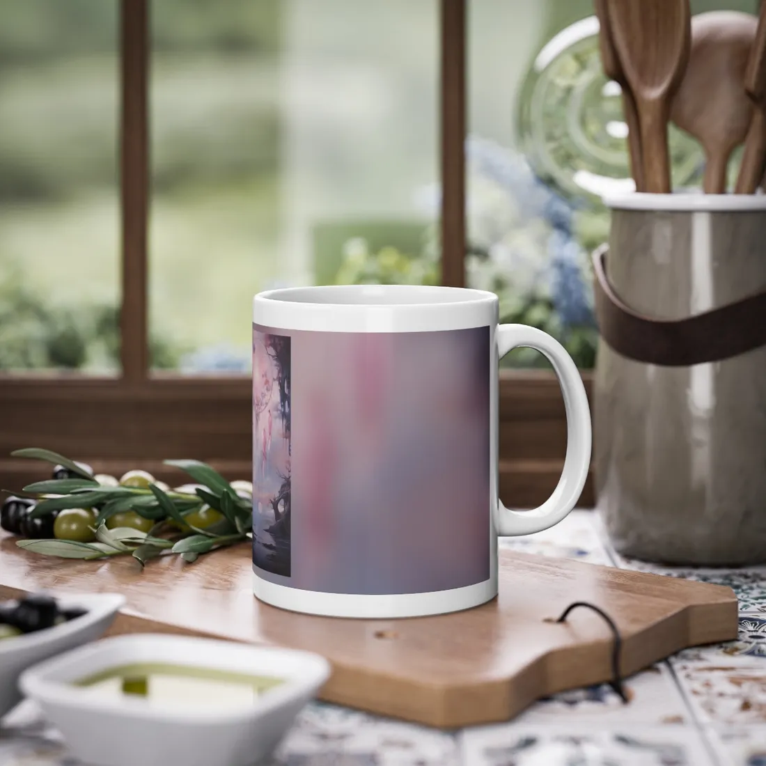 Ethereal Dreamcatcher Realm: Surreal Dreamscape Art - Mug