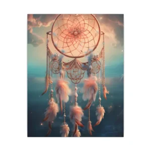 Dreamcatcher with Feathers Canvas Print