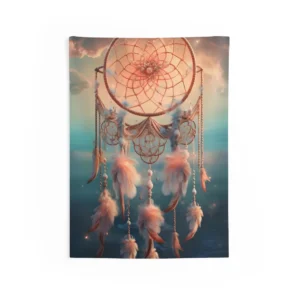 Dreamcatcher with Feathers Wall Tapestry