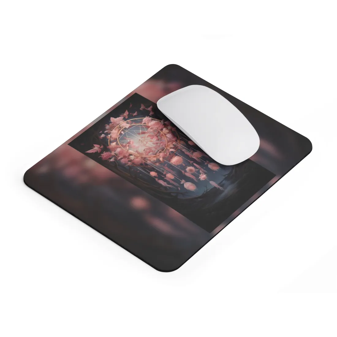 Ethereal Dreamcatcher Realm: Surreal Landscape Art - Mouse Pad