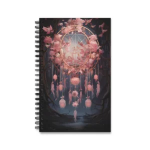 Pink Dreamcatcher in Forest Spiral Notebook