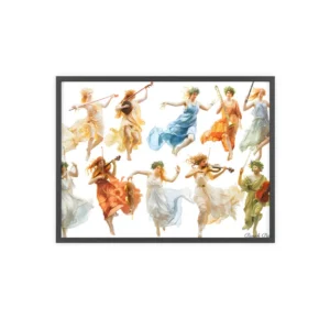 Musician Figures in Flowing Robes Framed Poster