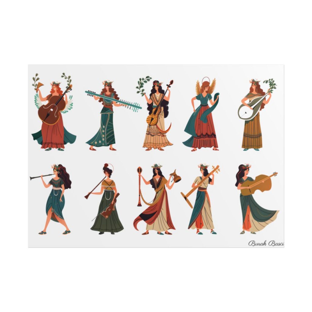Ethereal Goddesses of Greece: Mythical Artwork - Poster