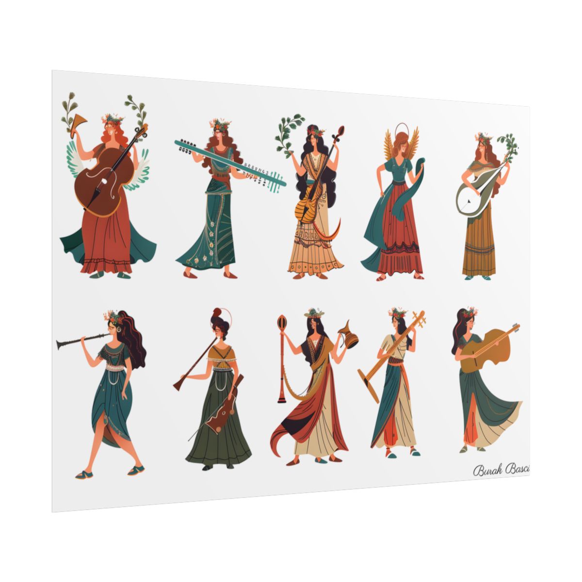 Ethereal Goddesses of Greece: Mythical Artwork - Poster