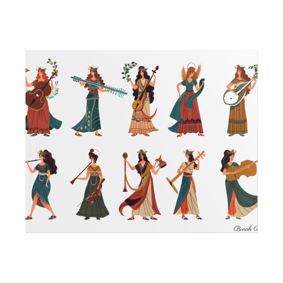 Ethereal Goddesses of Greece: Mythical Artwork - Poster