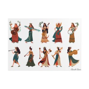 Women Playing Musical Instruments Poster