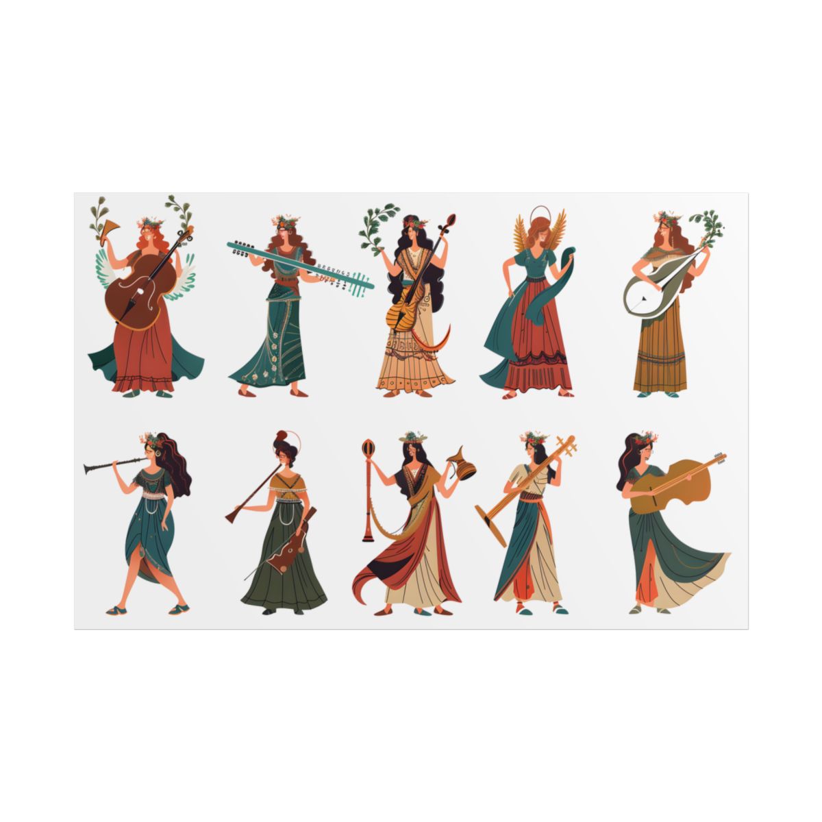 Ethereal Goddesses of Greece: Mythical Artwork - Poster