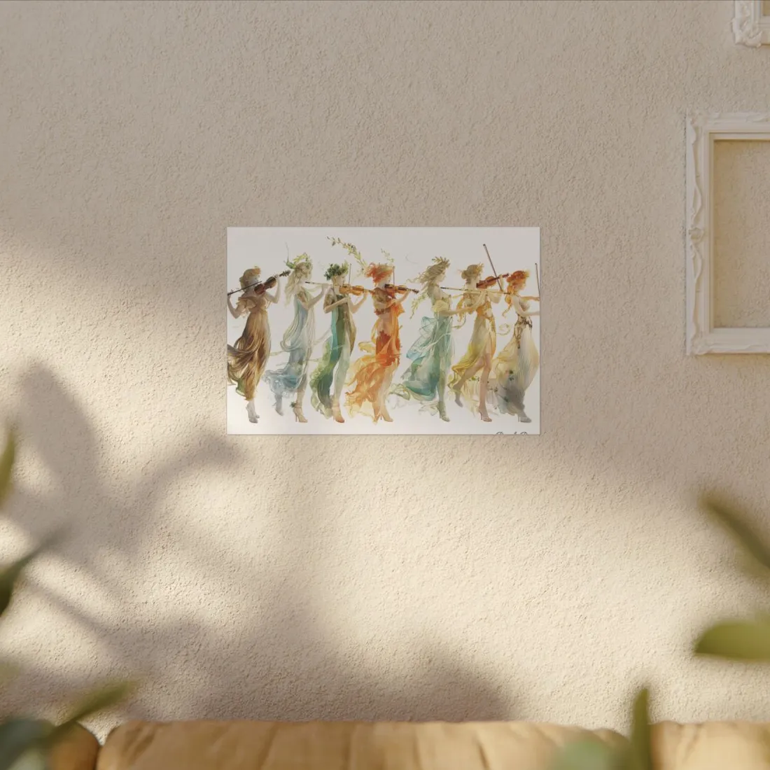 Ethereal Greek Goddesses: Serene Stylized Art - Canvas
