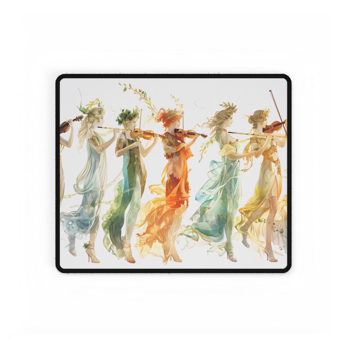 Ethereal Greek Goddesses: Serene Stylized Art - Desk Mat