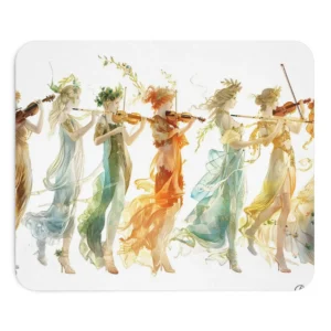 Women Playing Violins Mouse Pad