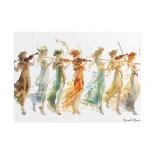 Women Playing Violins Poster