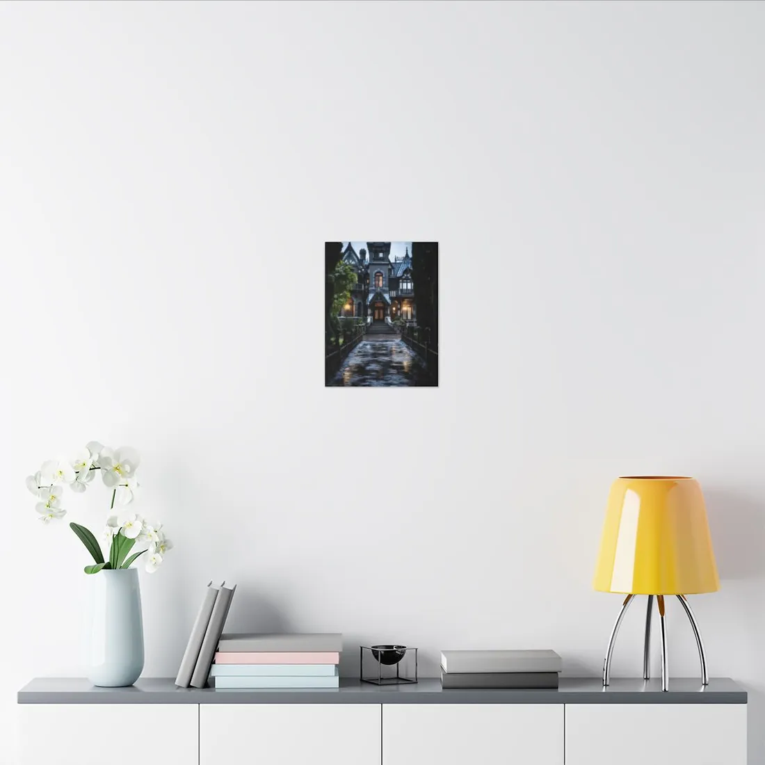 Ethereal Shadows of a Haunted Mansion: Dark - Canvas