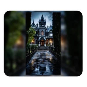 Gothic Victorian Mansion at Dusk Mouse Pad