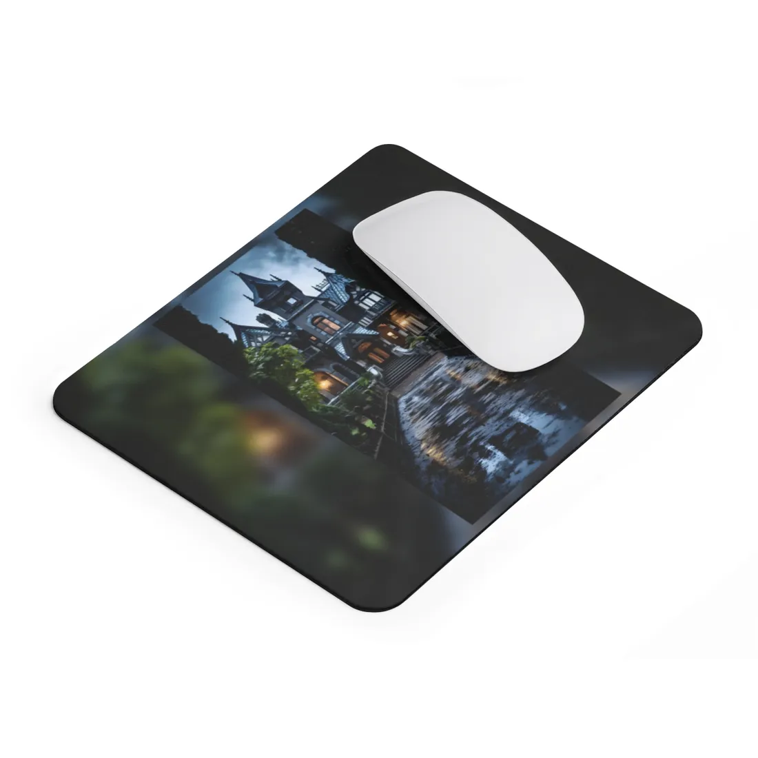 Ethereal Shadows of a Haunted Mansion: Dark - Mouse Pad