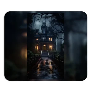 Victorian Mansion at Night Mouse Pad